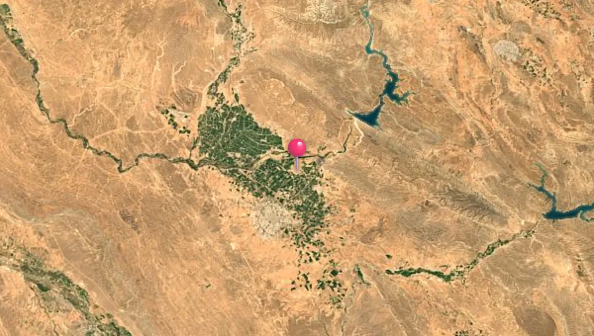 موقع أرجان على الخريطة