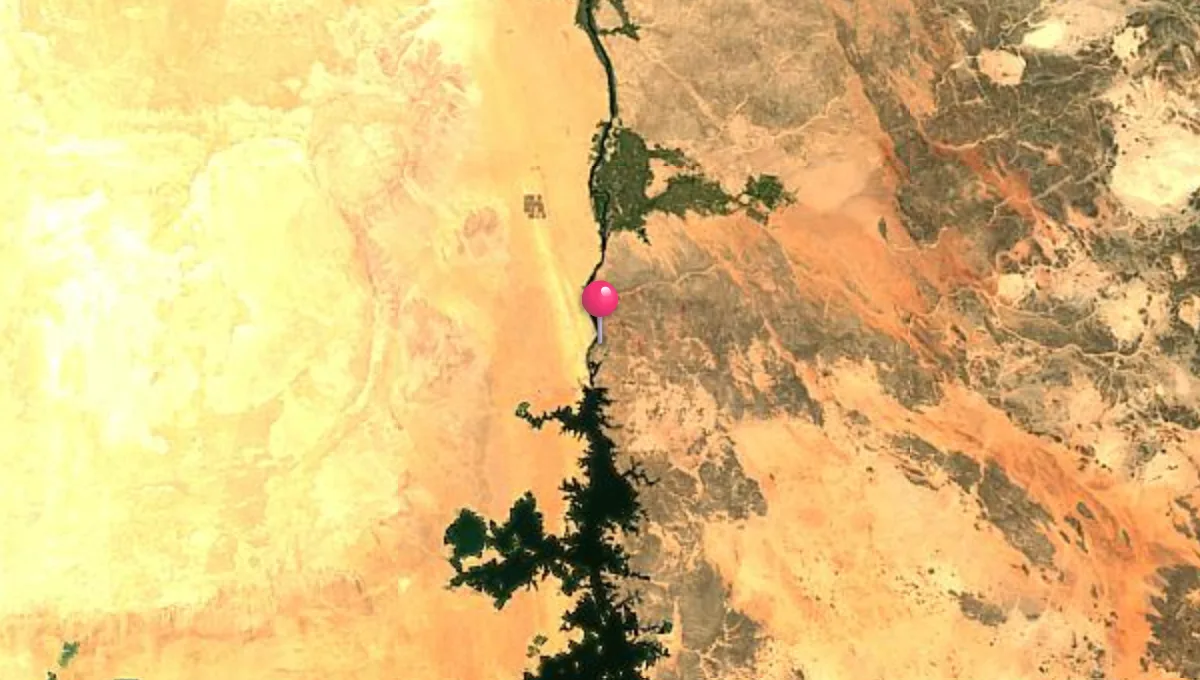 موقع أسوان على الخريطة