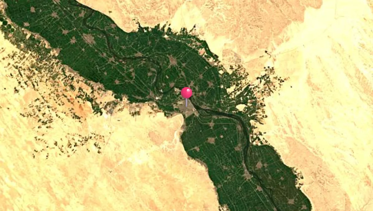 موقع أسيوط على الخريطة