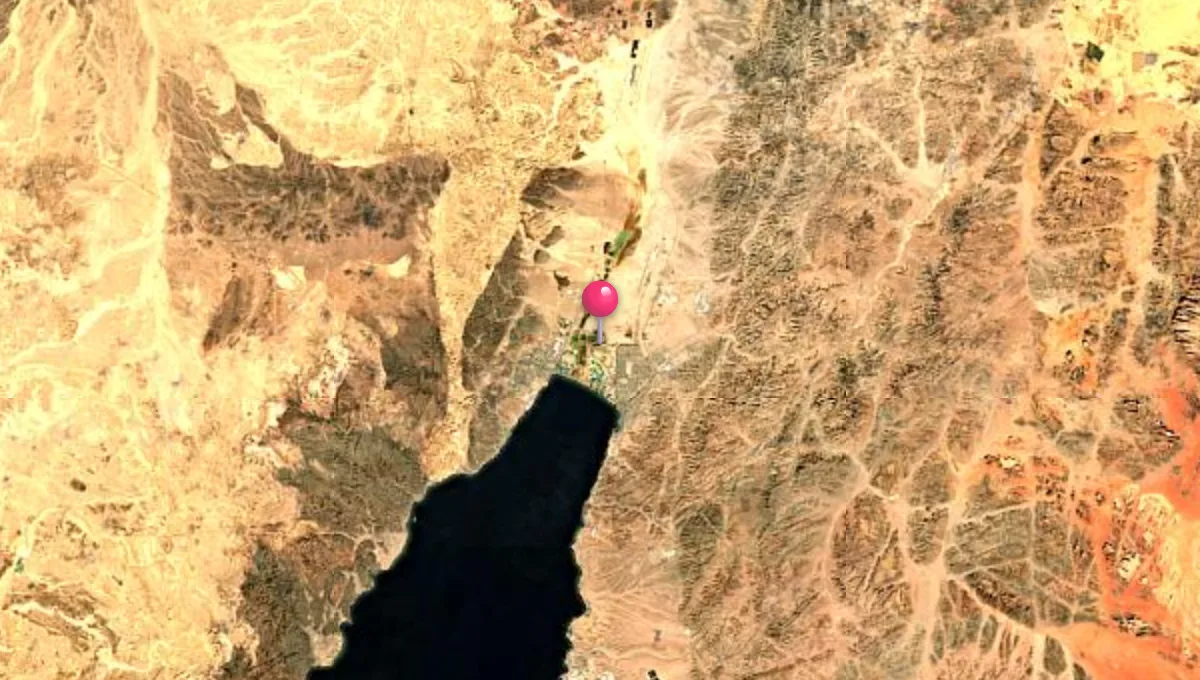 موقع أيلة على الخريطة