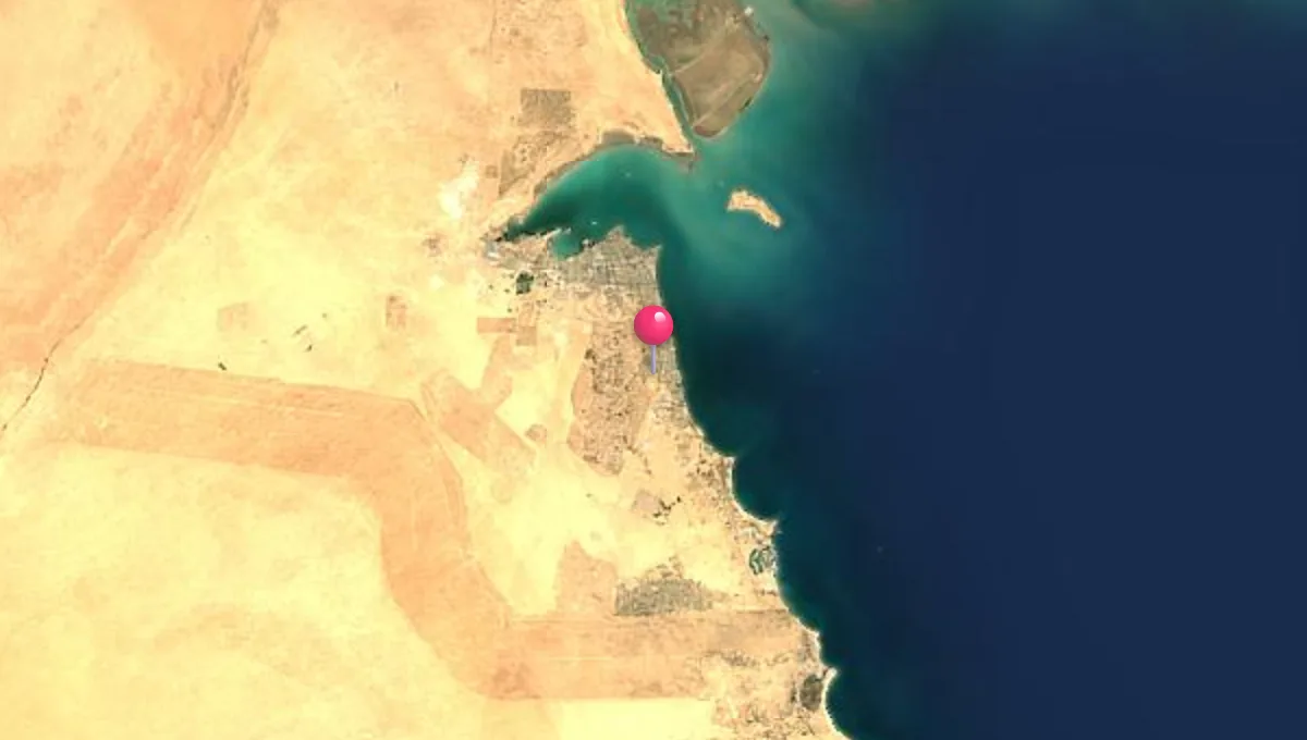 موقع الأحمدي على الخريطة