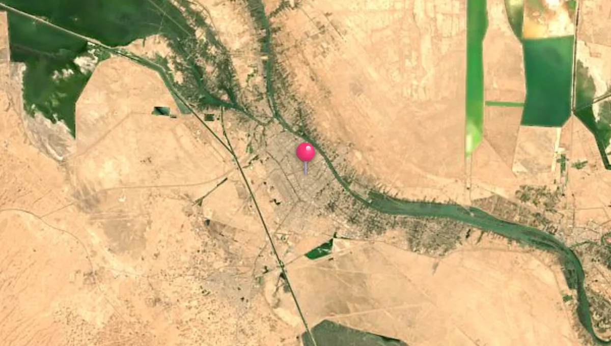 موقع البصرة على الخريطة