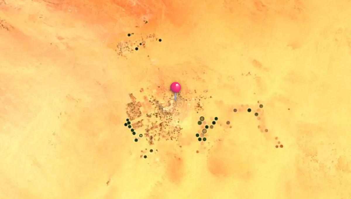 موقع التاج على الخريطة