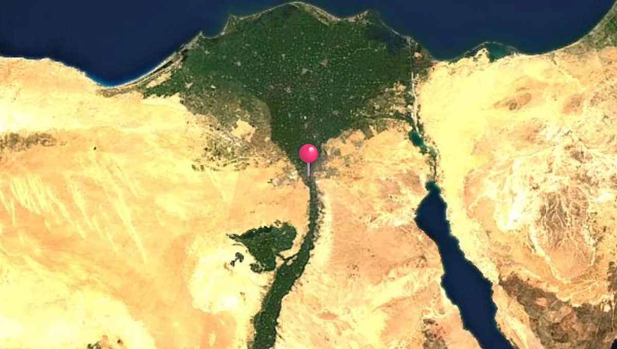 موقع الجيزة على الخريطة