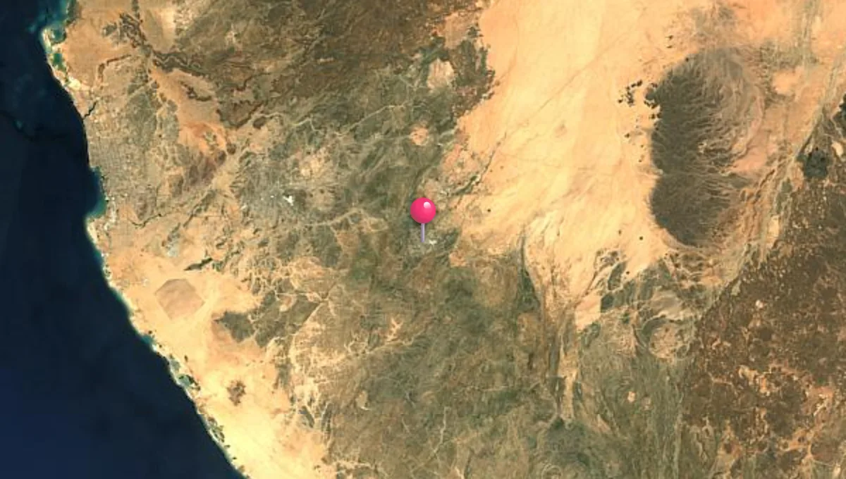 موقع الطائف على الخريطة