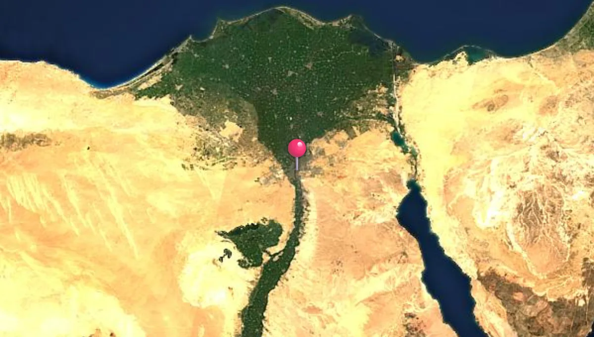 موقع القاهرة على الخريطة