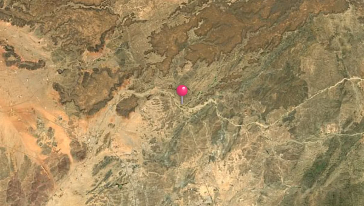 موقع المبارك على الخريطة