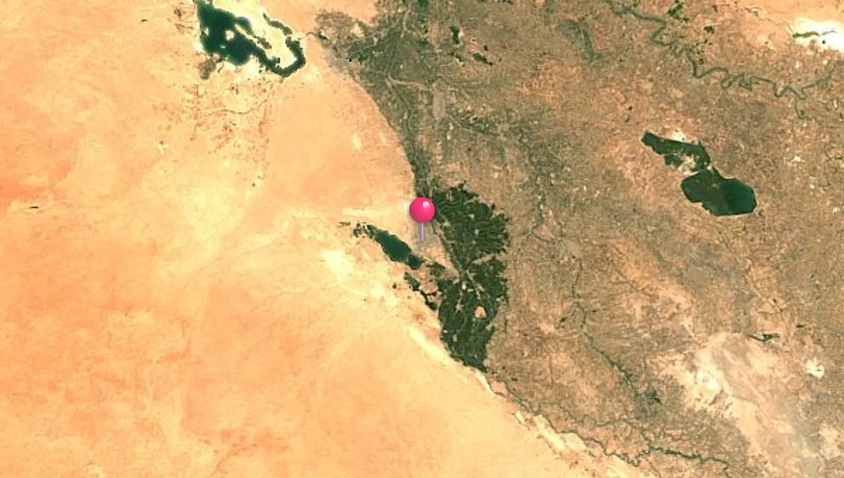 موقع النجف على الخريطة