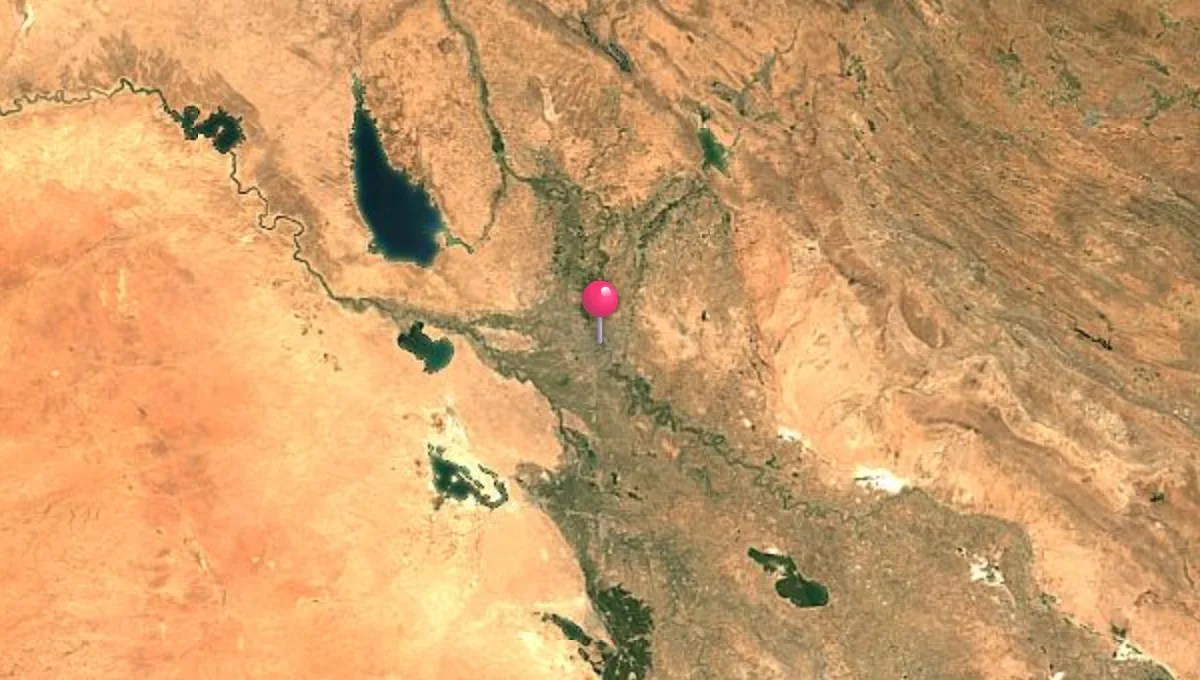 موقع بغداد على الخريطة