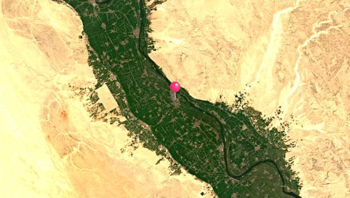 موقع جرجا على الخريطة
