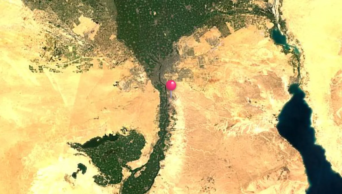 موقع حلوان على الخريطة