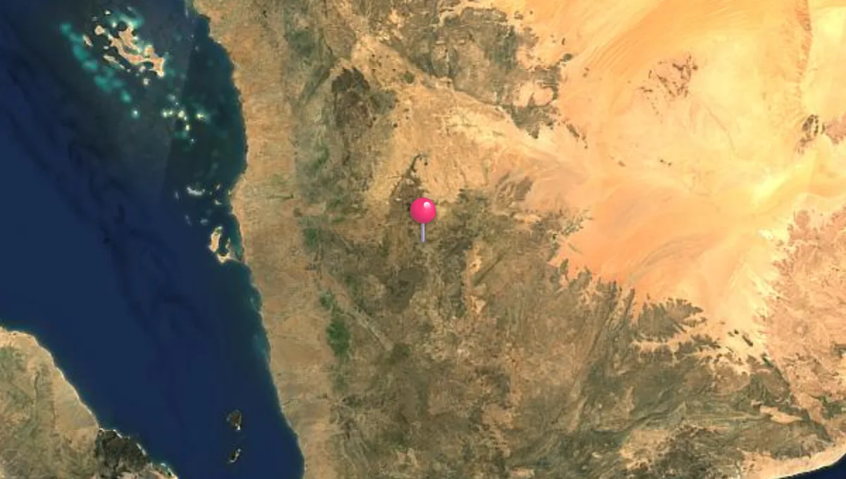موقع صنعاء على الخريطة
