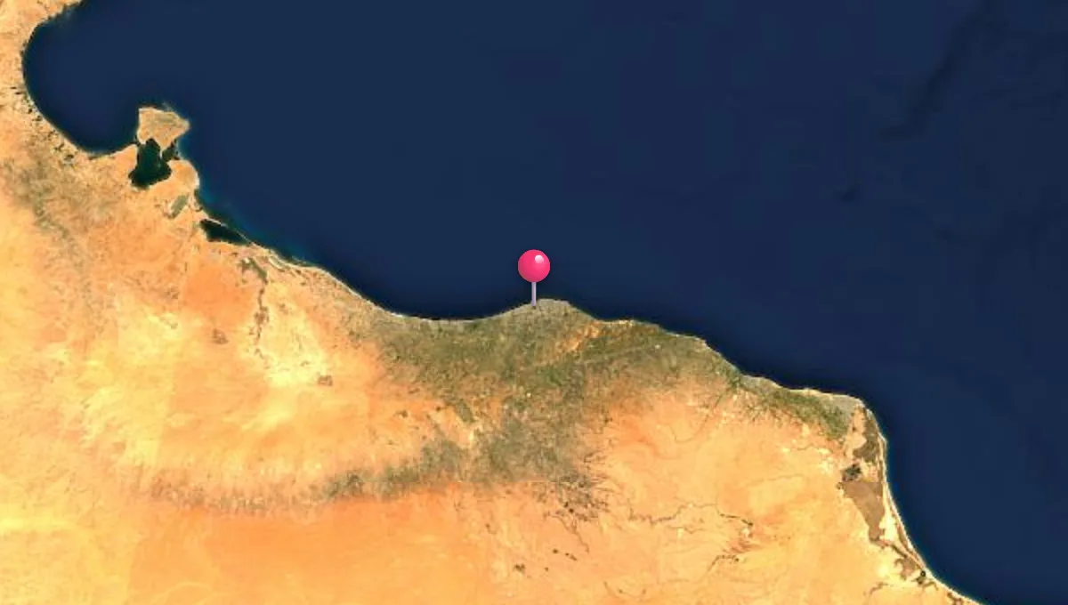 موقع طرابلس على الخريطة