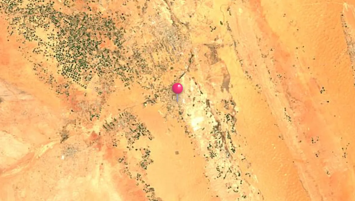 موقع عنيزة على الخريطة