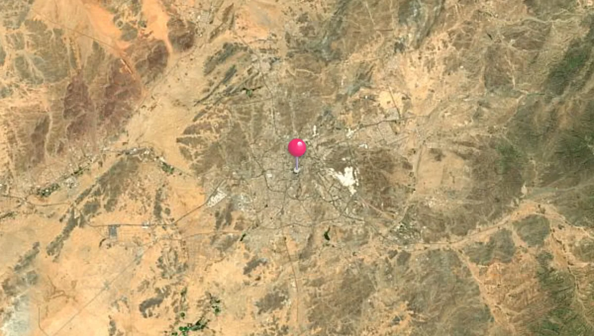 موقع مكة على الخريطة