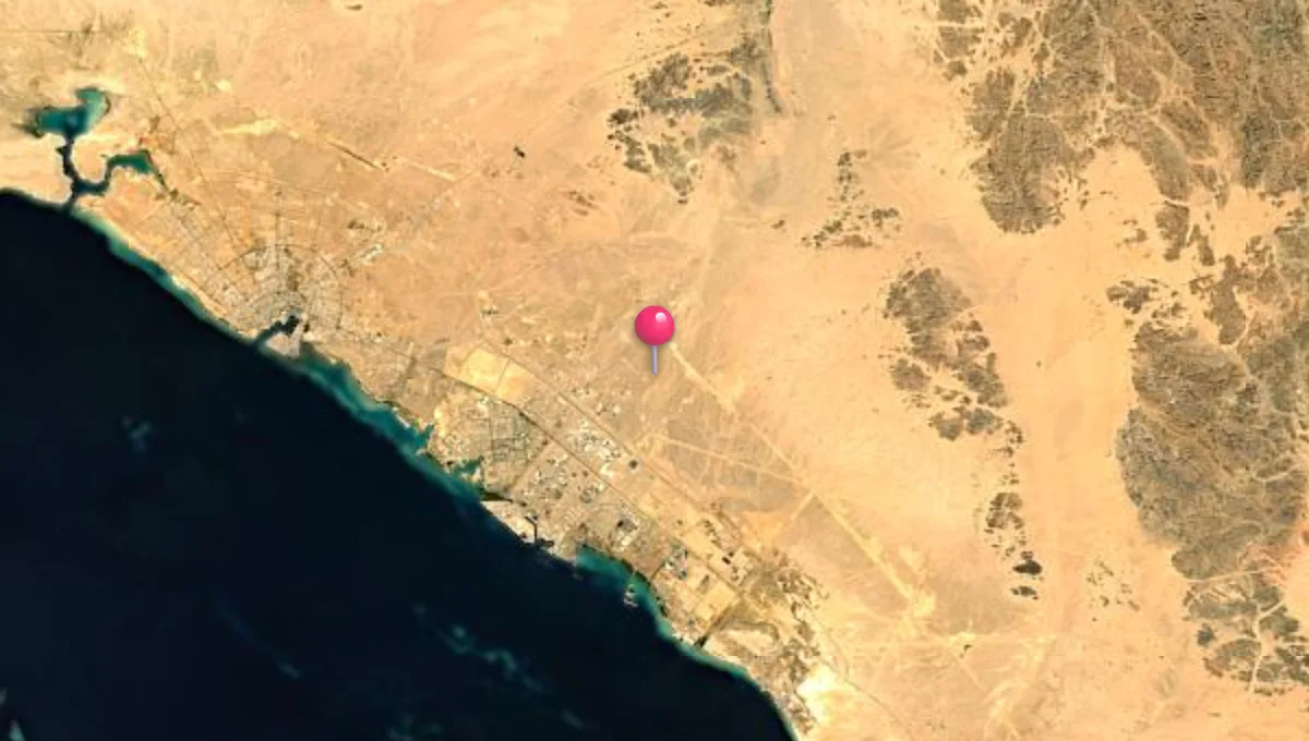 موقع ملحة على الخريطة