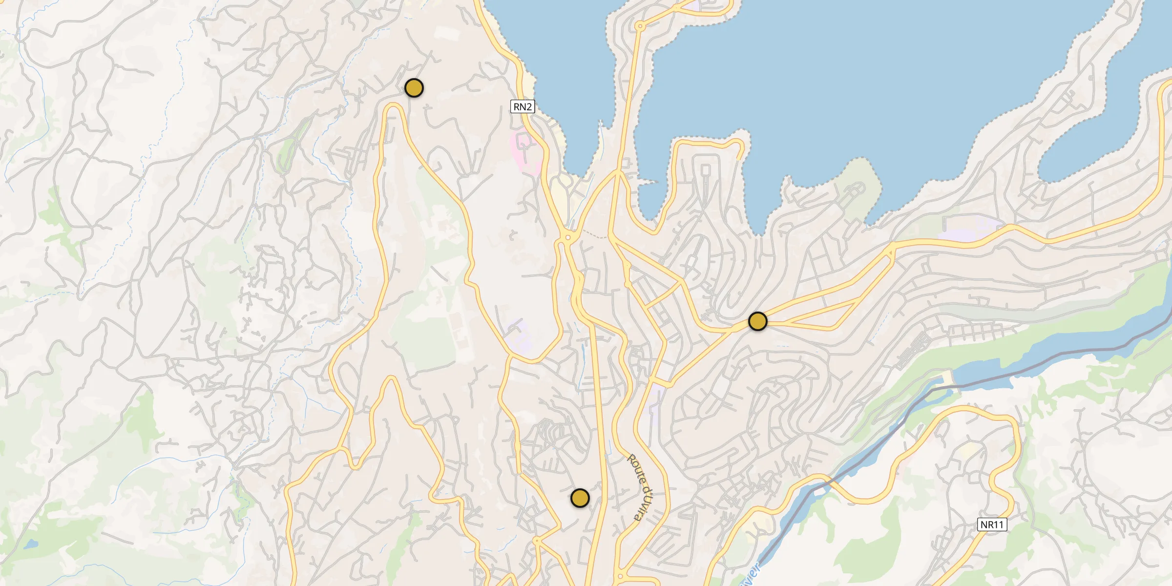 Carte des mosquées à Costermansville