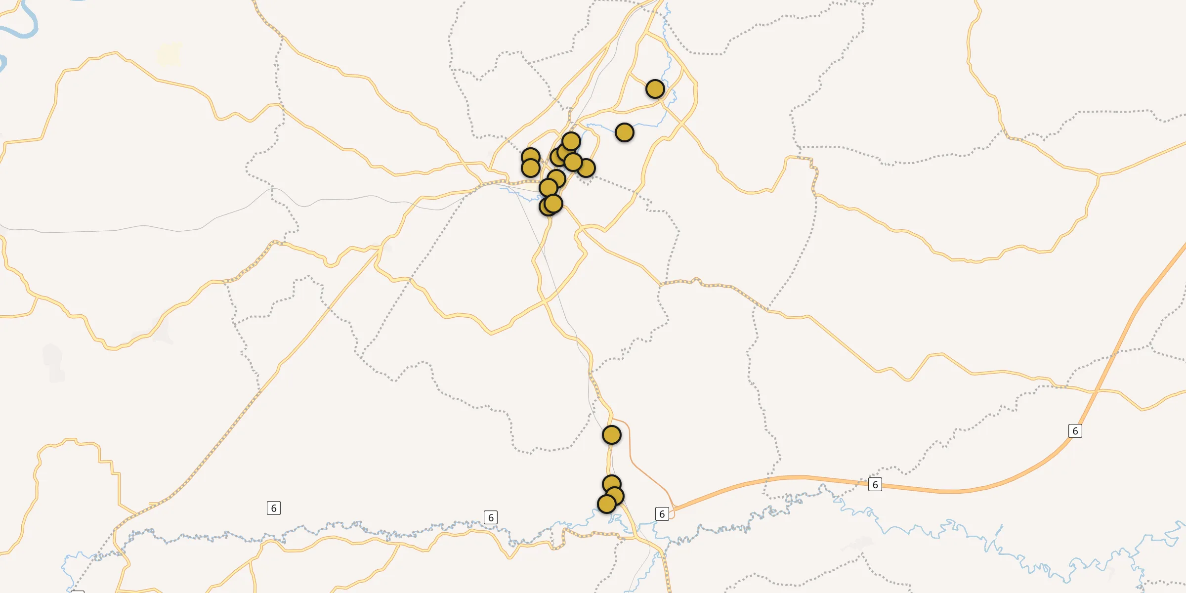 Plan des mosquées à Prabumulih : cliquez sur un point pour voir la fiche