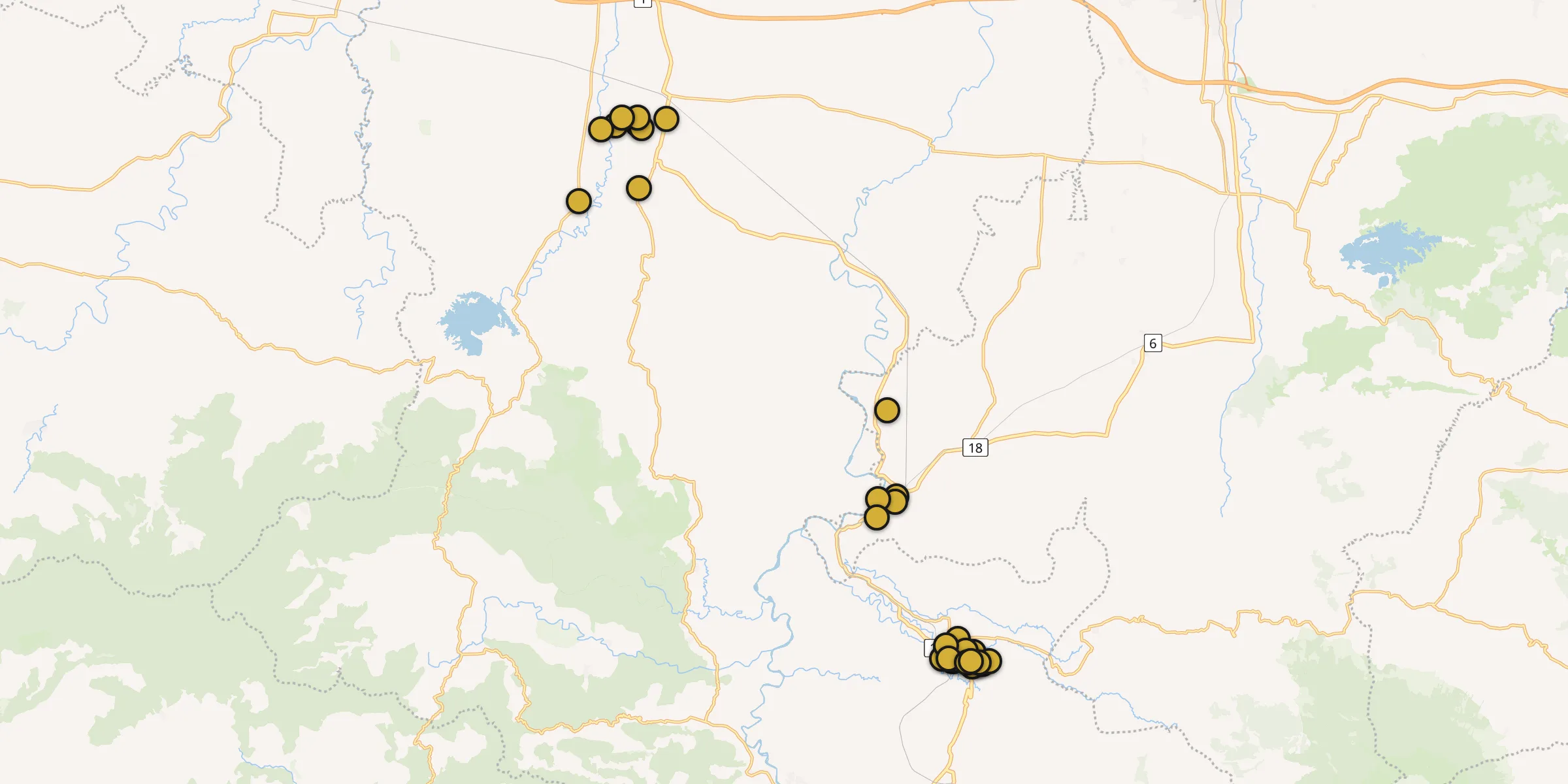 Plan des mosquées à Brebes : cliquez sur un point pour voir la fiche