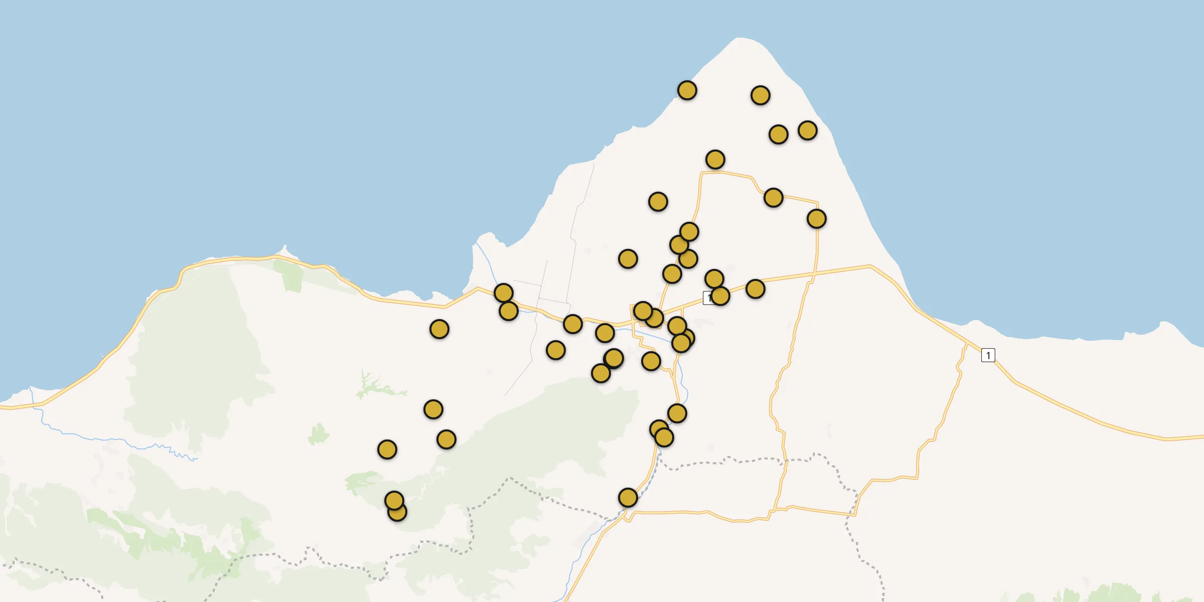 Plan des mosquées à Situbondo : cliquez sur un point pour voir la fiche