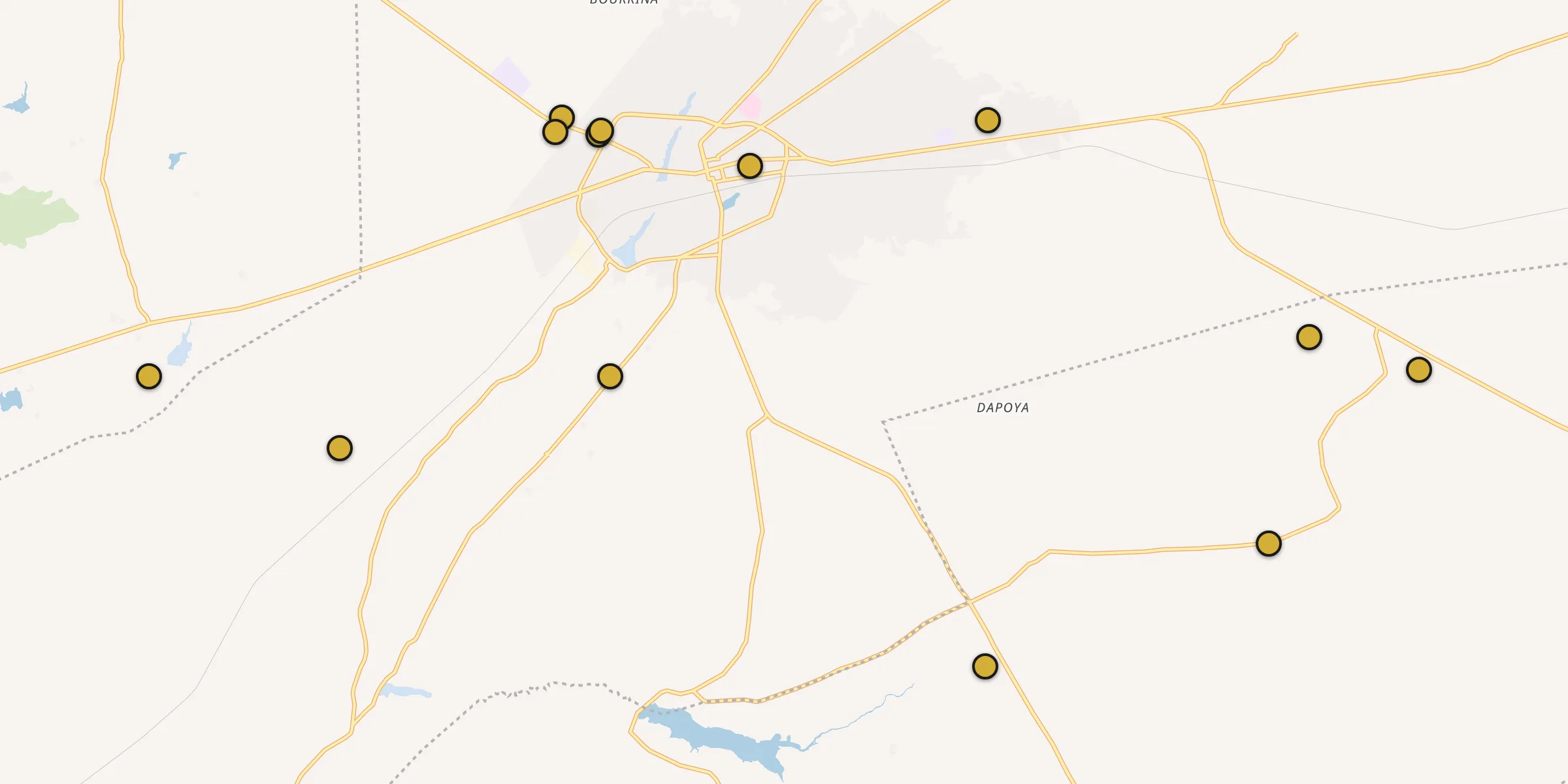 Carte des mosquées à Koudougou