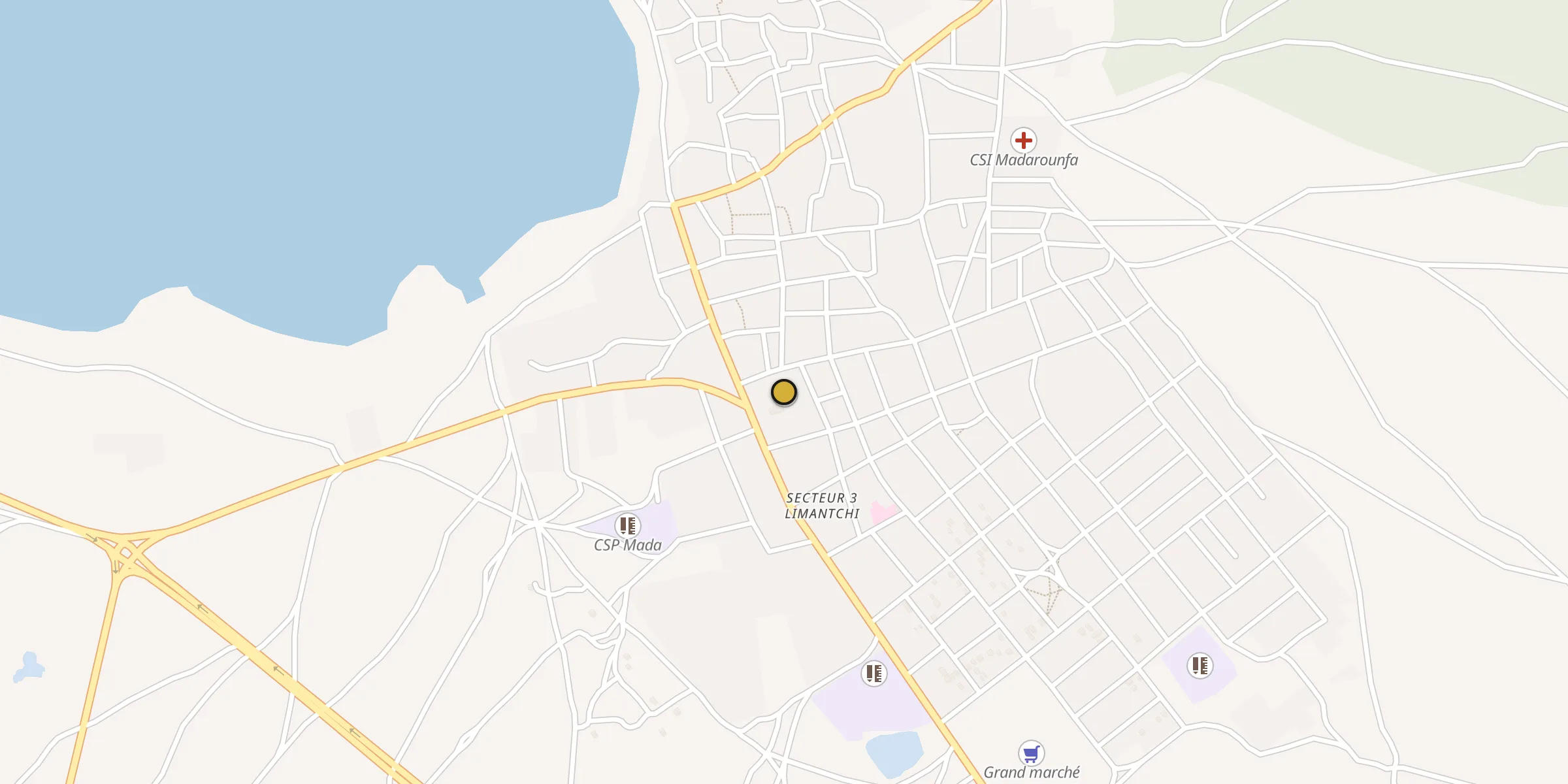Plan des mosquées à Madarounfa : cliquez sur un point pour voir la fiche