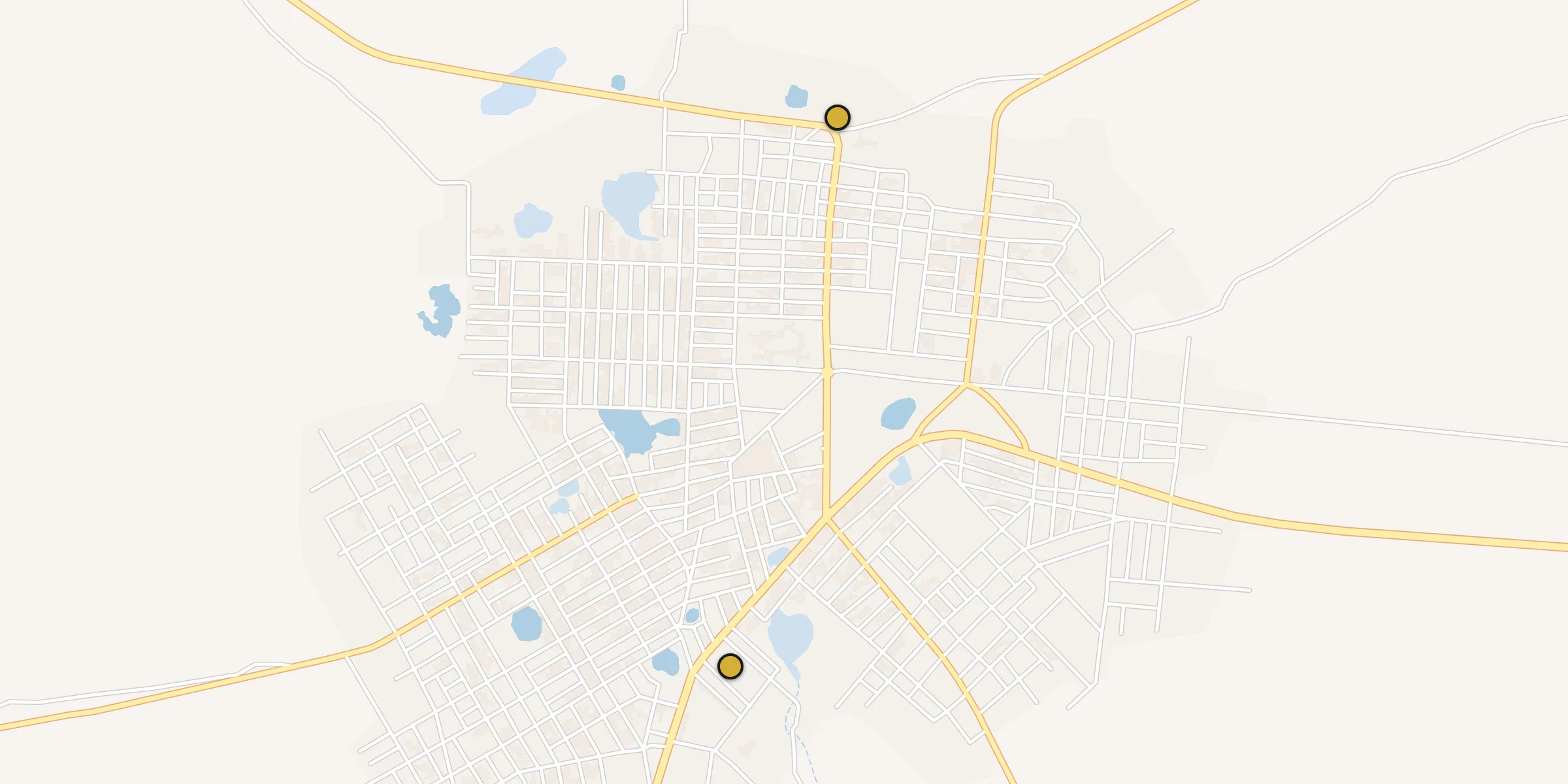Plan des mosquées à Tessaoua : cliquez sur un point pour voir la fiche