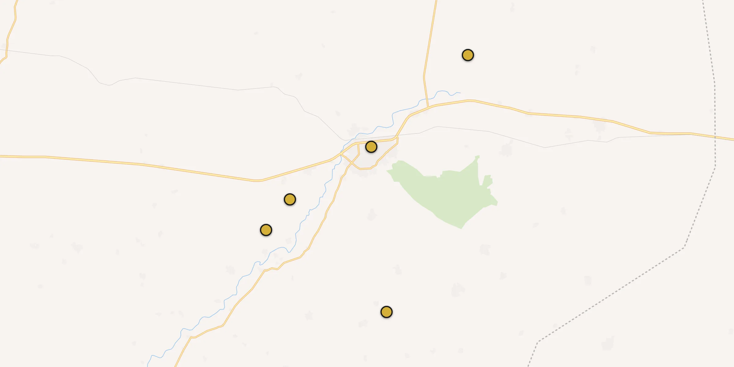 Plan des mosquées à Koungheul : cliquez sur un point pour voir la fiche