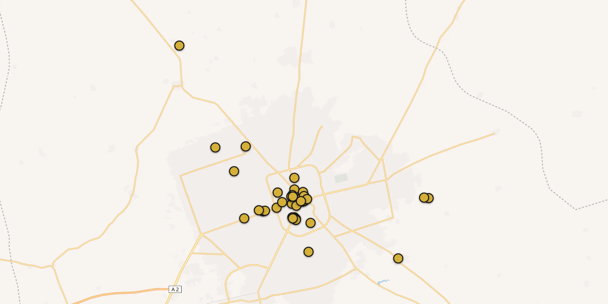 Carte des mosquées à Touba