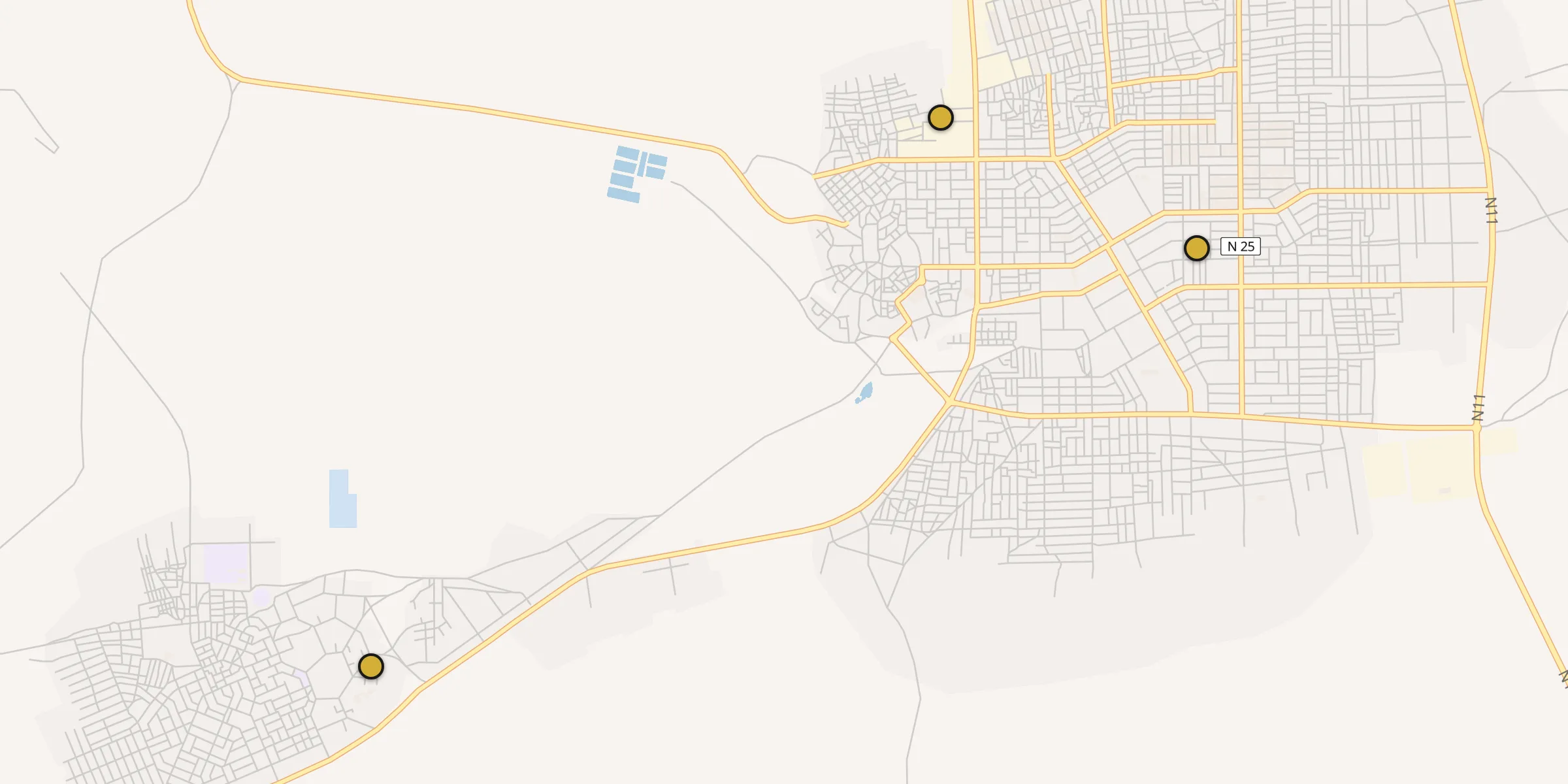Plan des mosquées à Arlit : cliquez sur un point pour voir la fiche