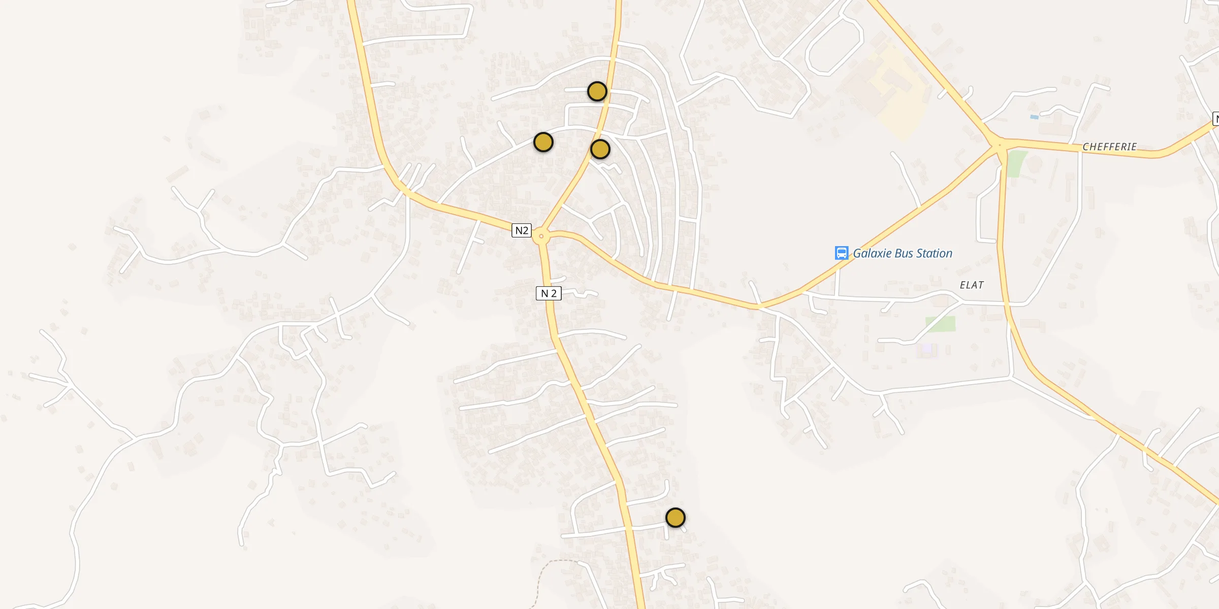 Carte des mosquées à Ébolowa