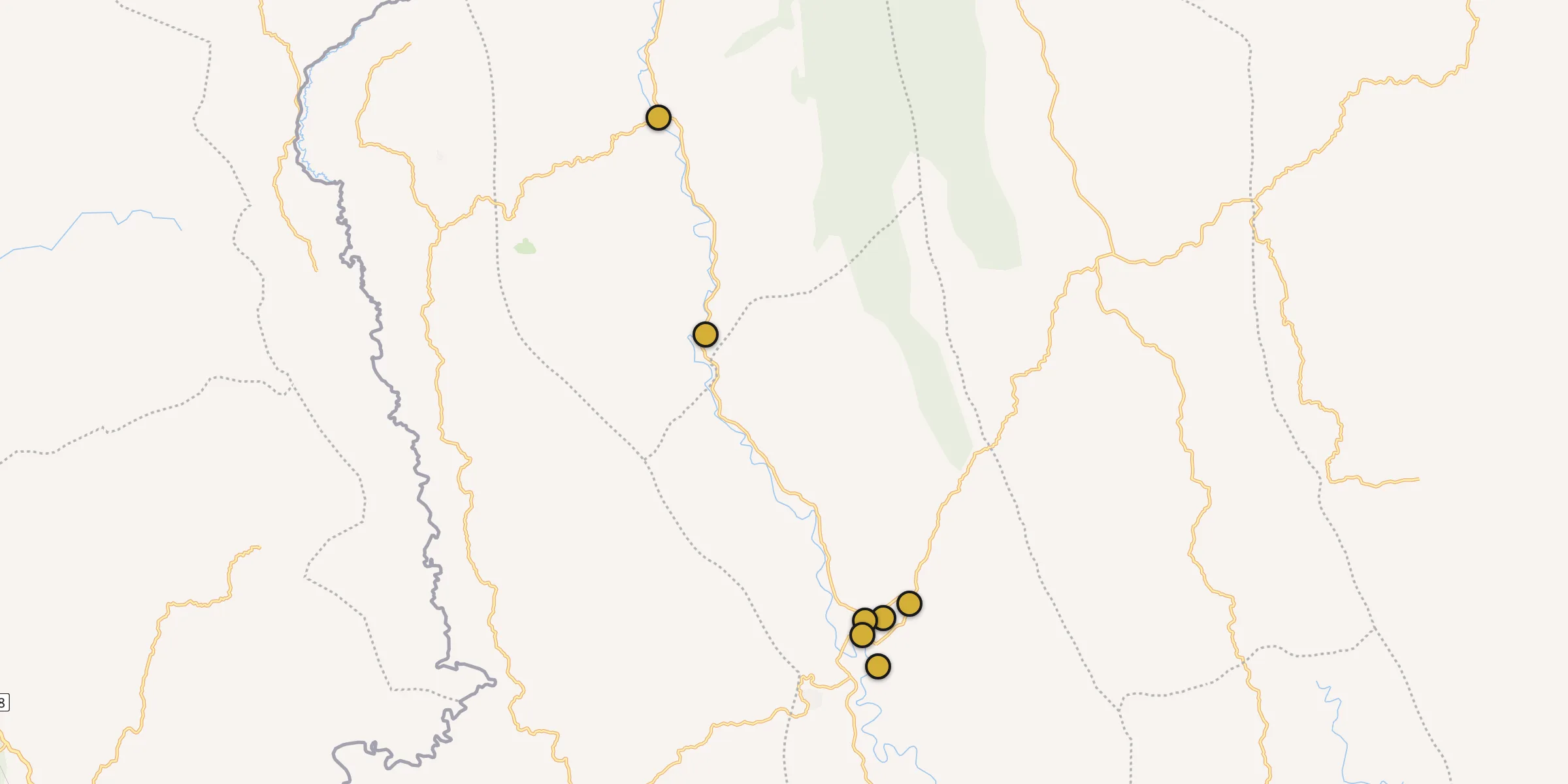Plan des mosquées à Khagrachhari : cliquez sur un point pour voir la fiche