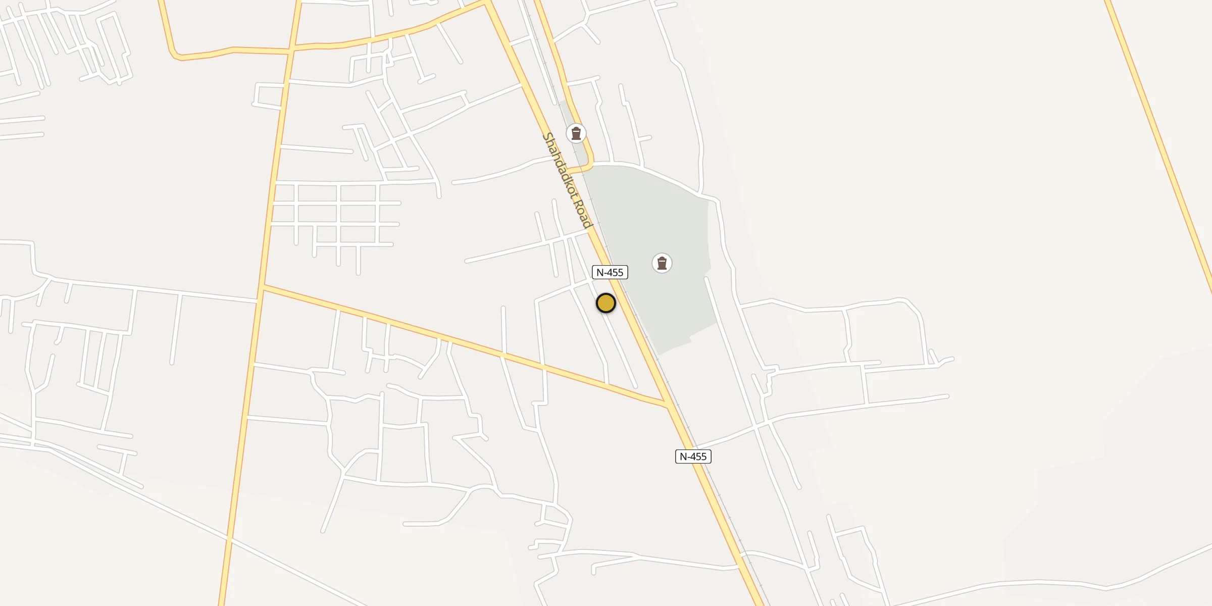 Carte des mosquées à Shahdad Kot