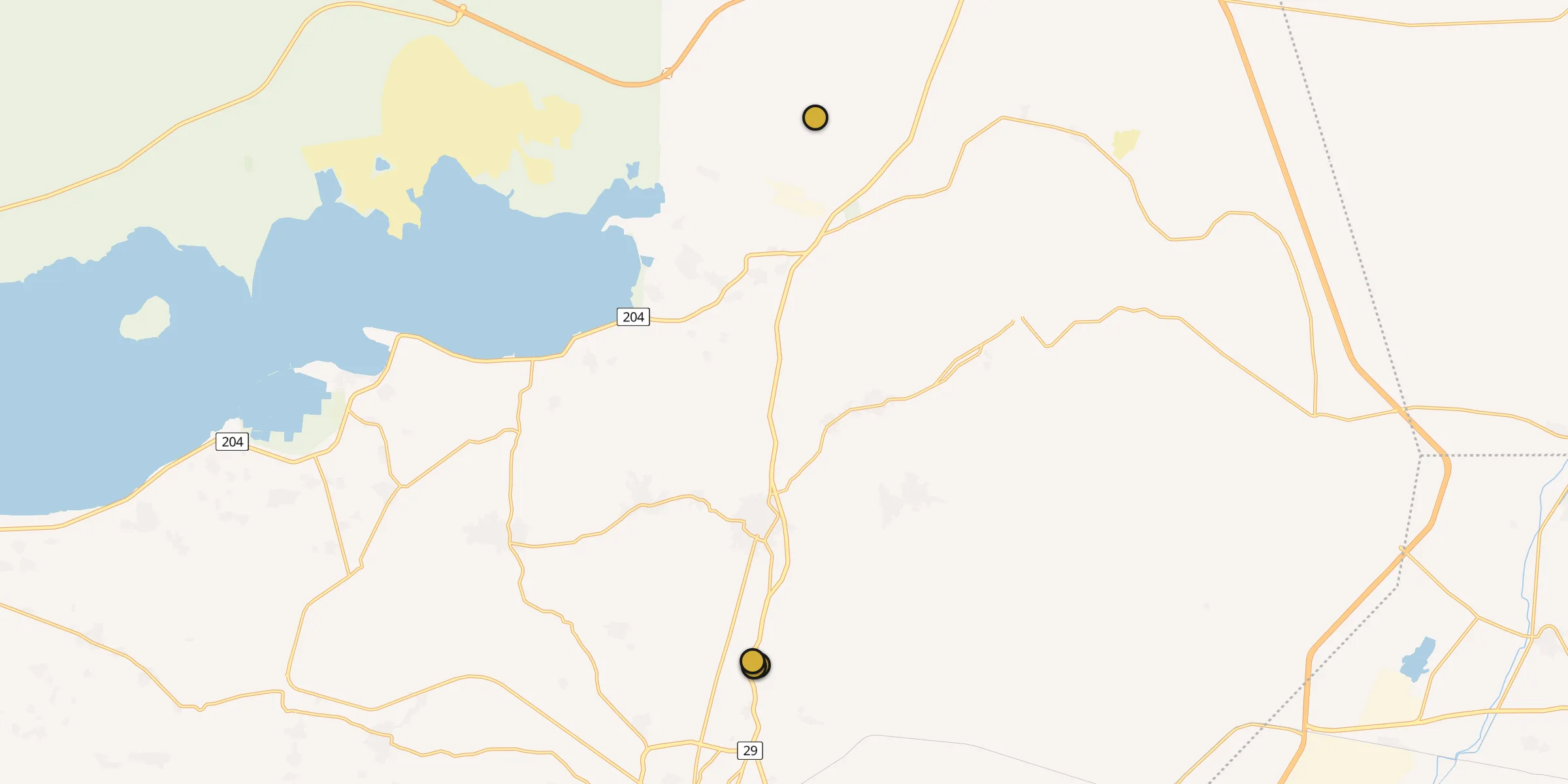 Plan des mosquées à Ţāmiyah : cliquez sur un point pour voir la fiche