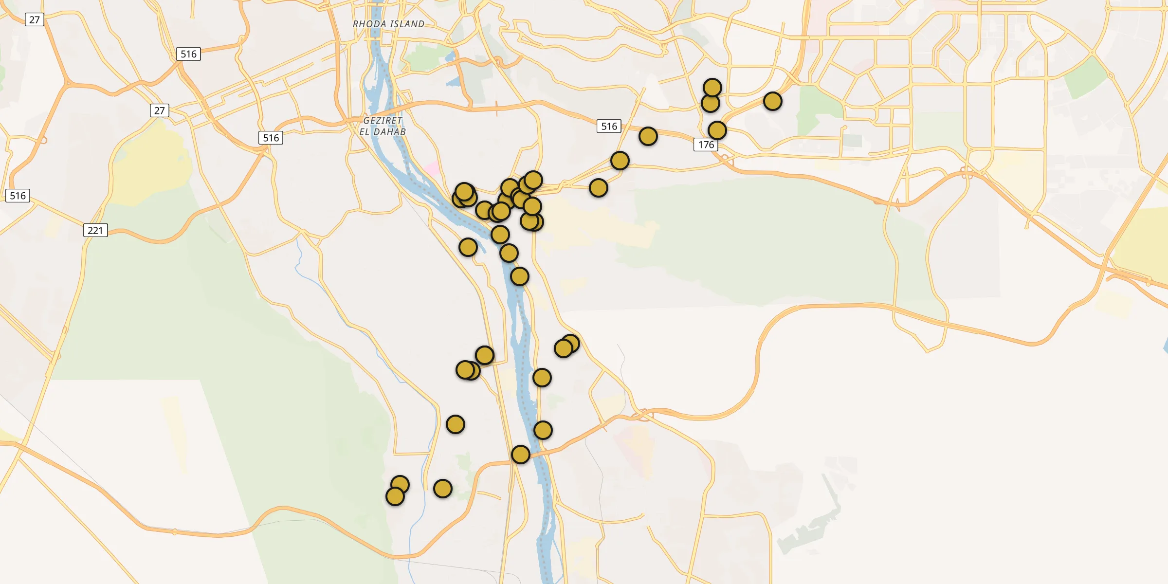 Carte des mosquées à Al Ḩawāmidīyah