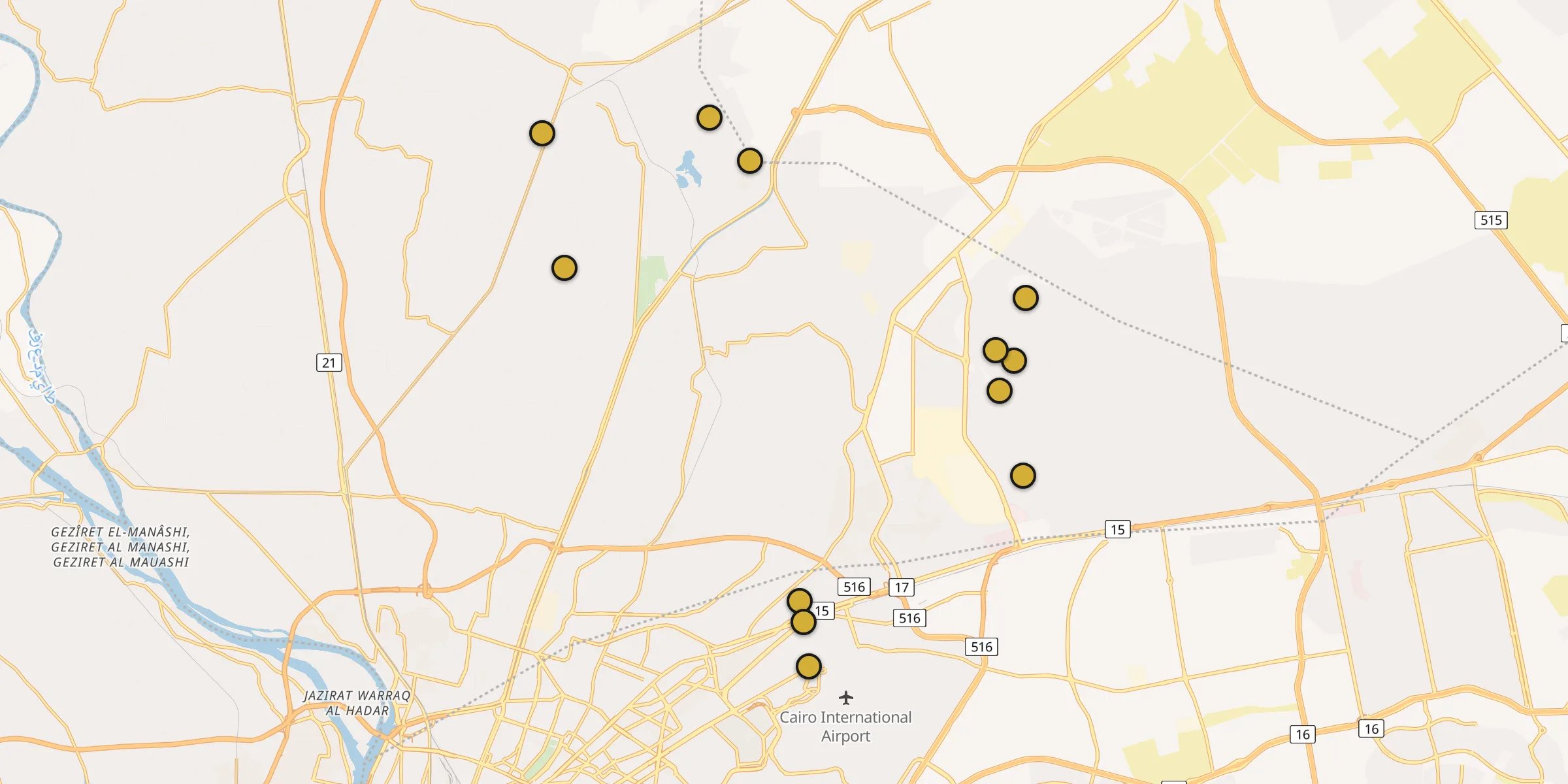 Carte des mosquées à Al Khānkah