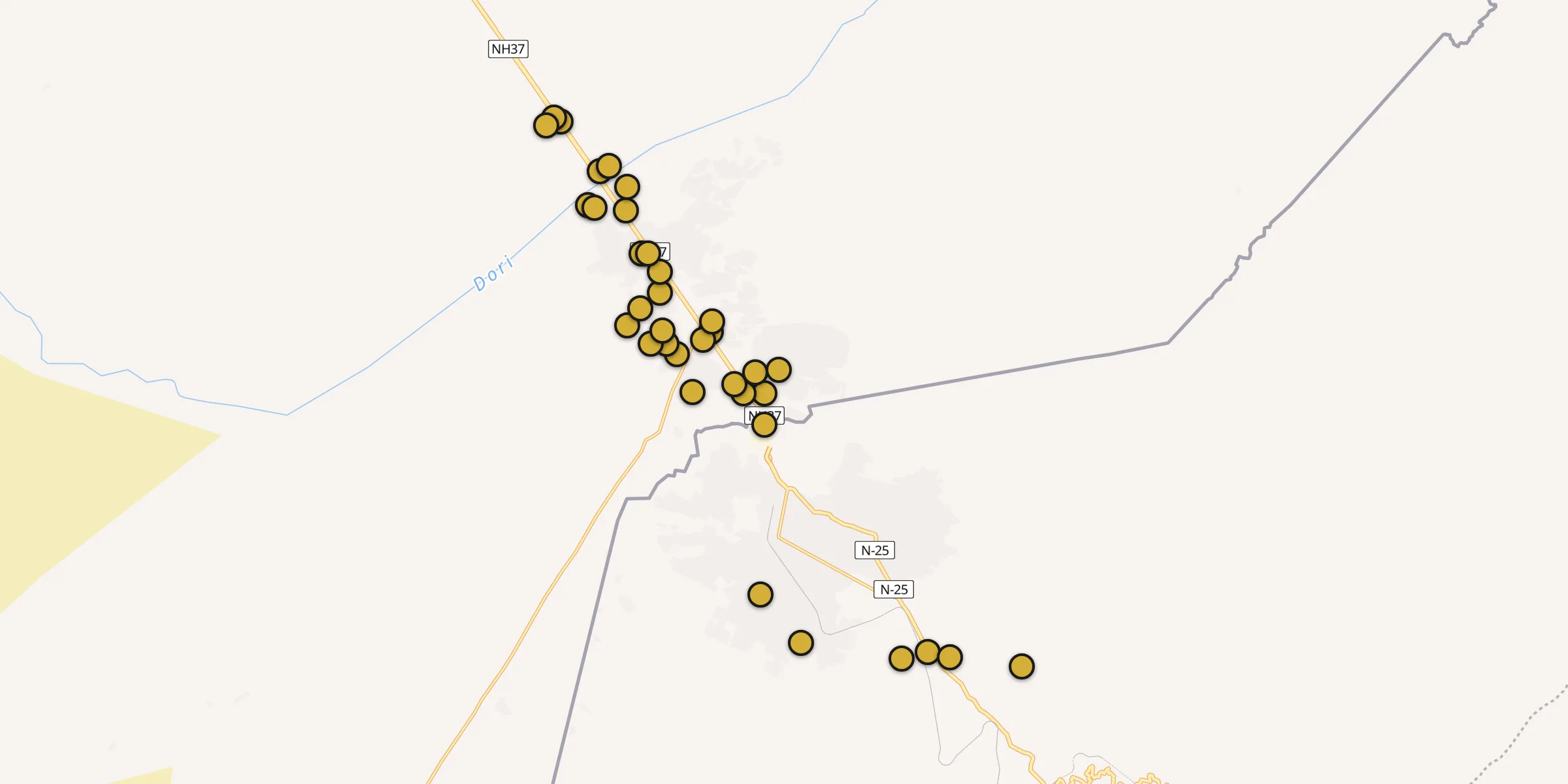 Plan des mosquées à Chaman : cliquez sur un point pour voir la fiche