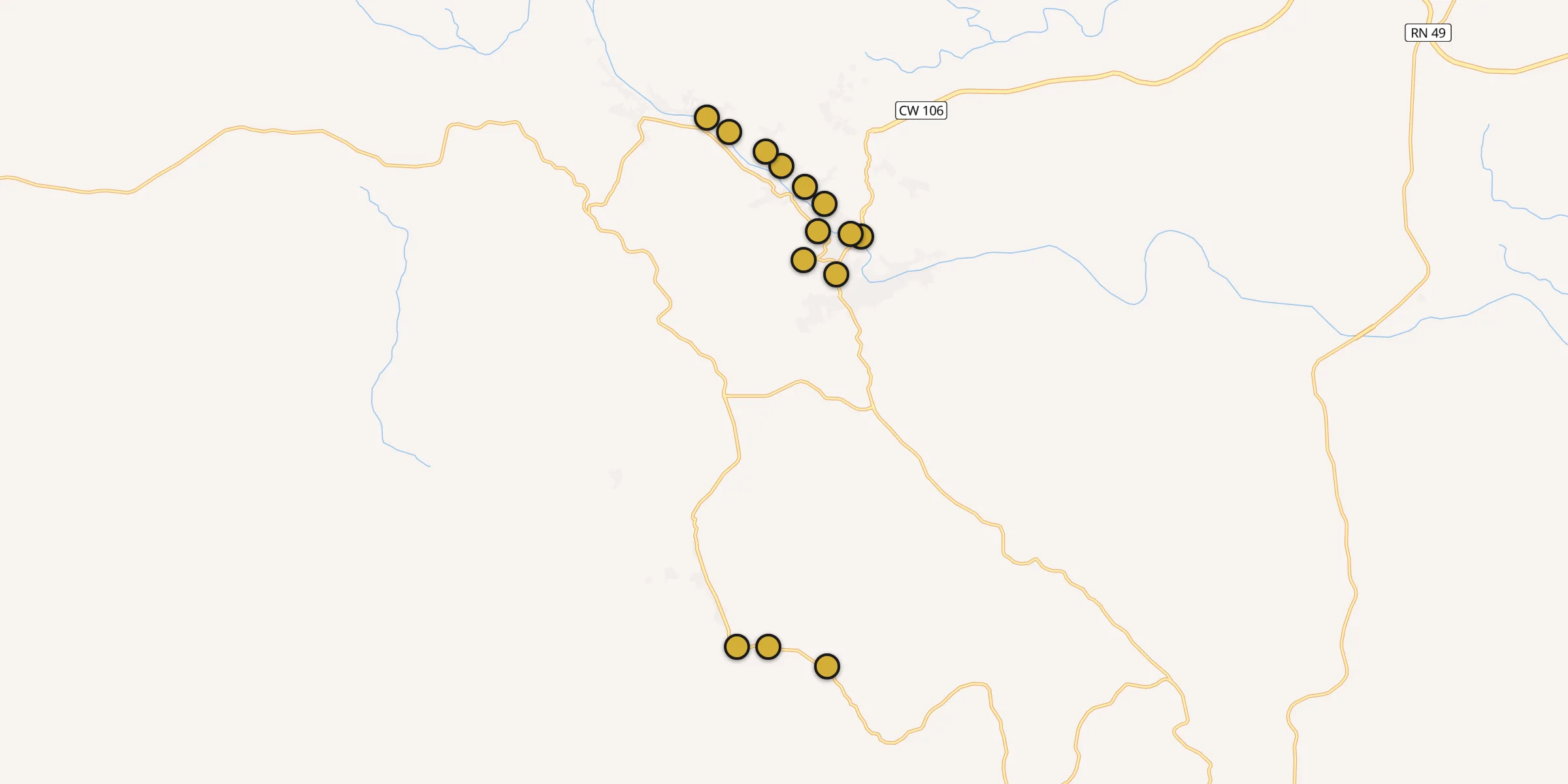 Plan des mosquées à Metlili Chaamba : cliquez sur un point pour voir la fiche