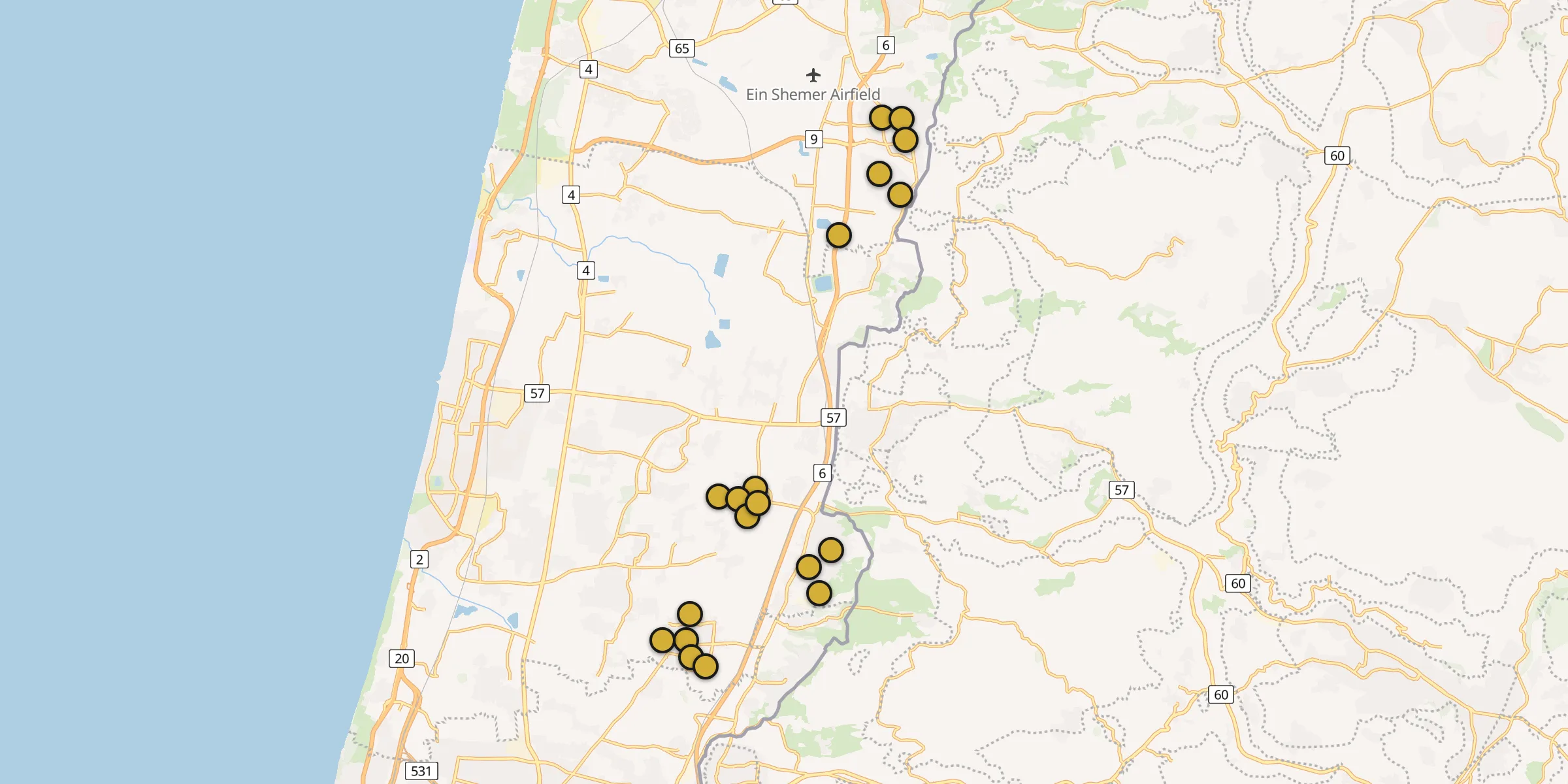 Carte des mosquées à Tulkarem