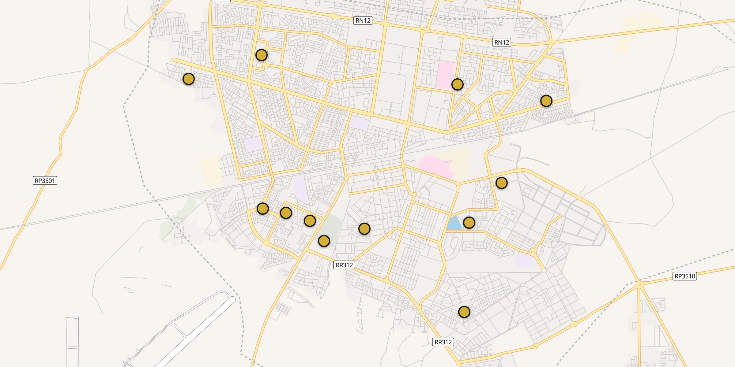 Carte des mosquées à Khouribga