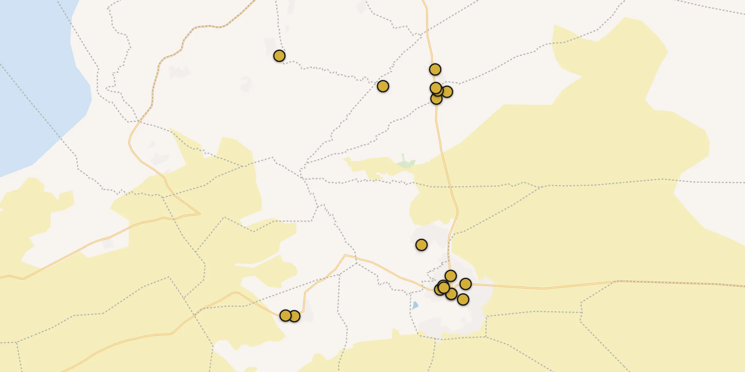 Plan des mosquées à Douz : cliquez sur un point pour voir la fiche