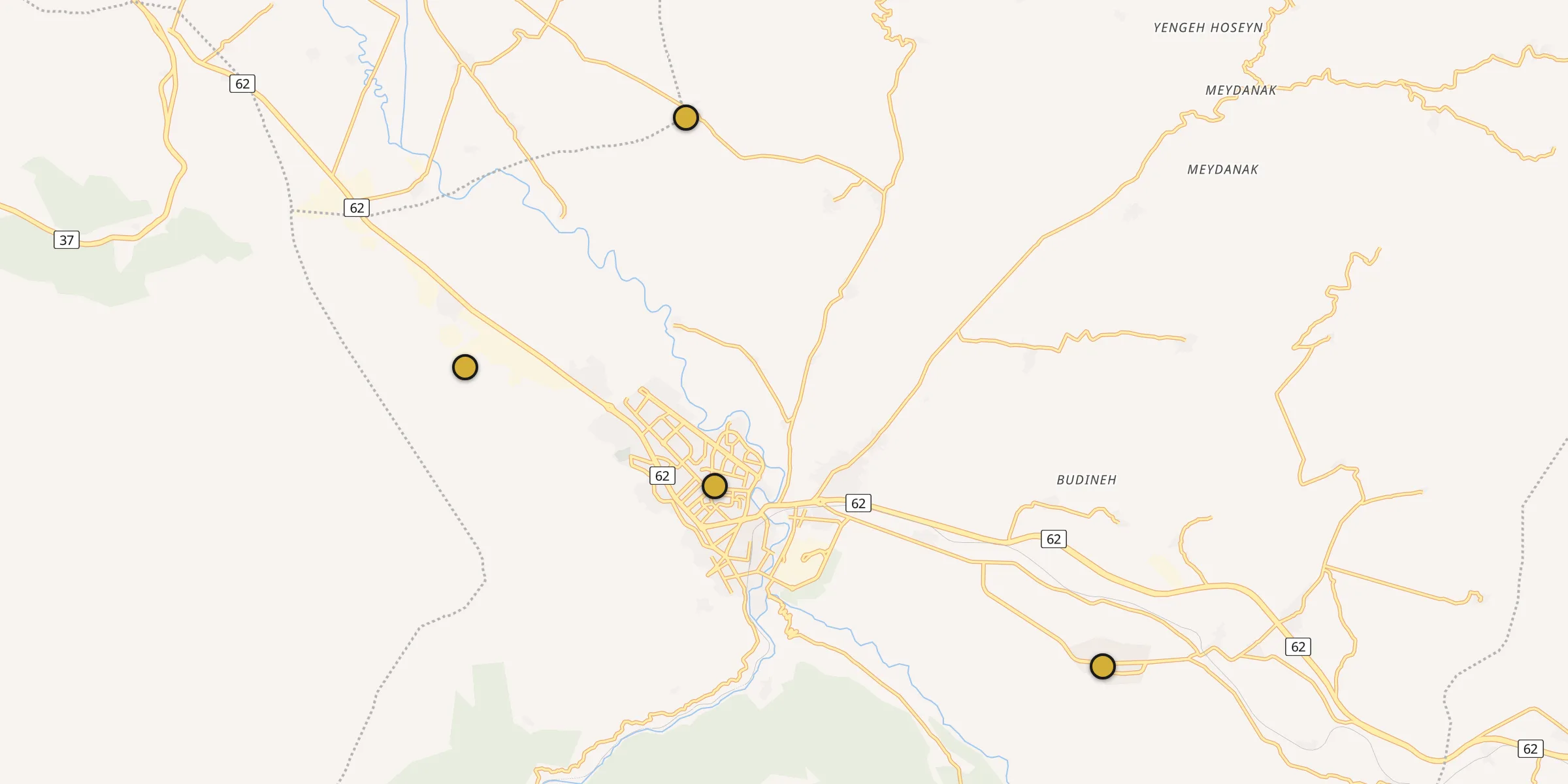 Plan des mosquées à Dorud : cliquez sur un point pour voir la fiche