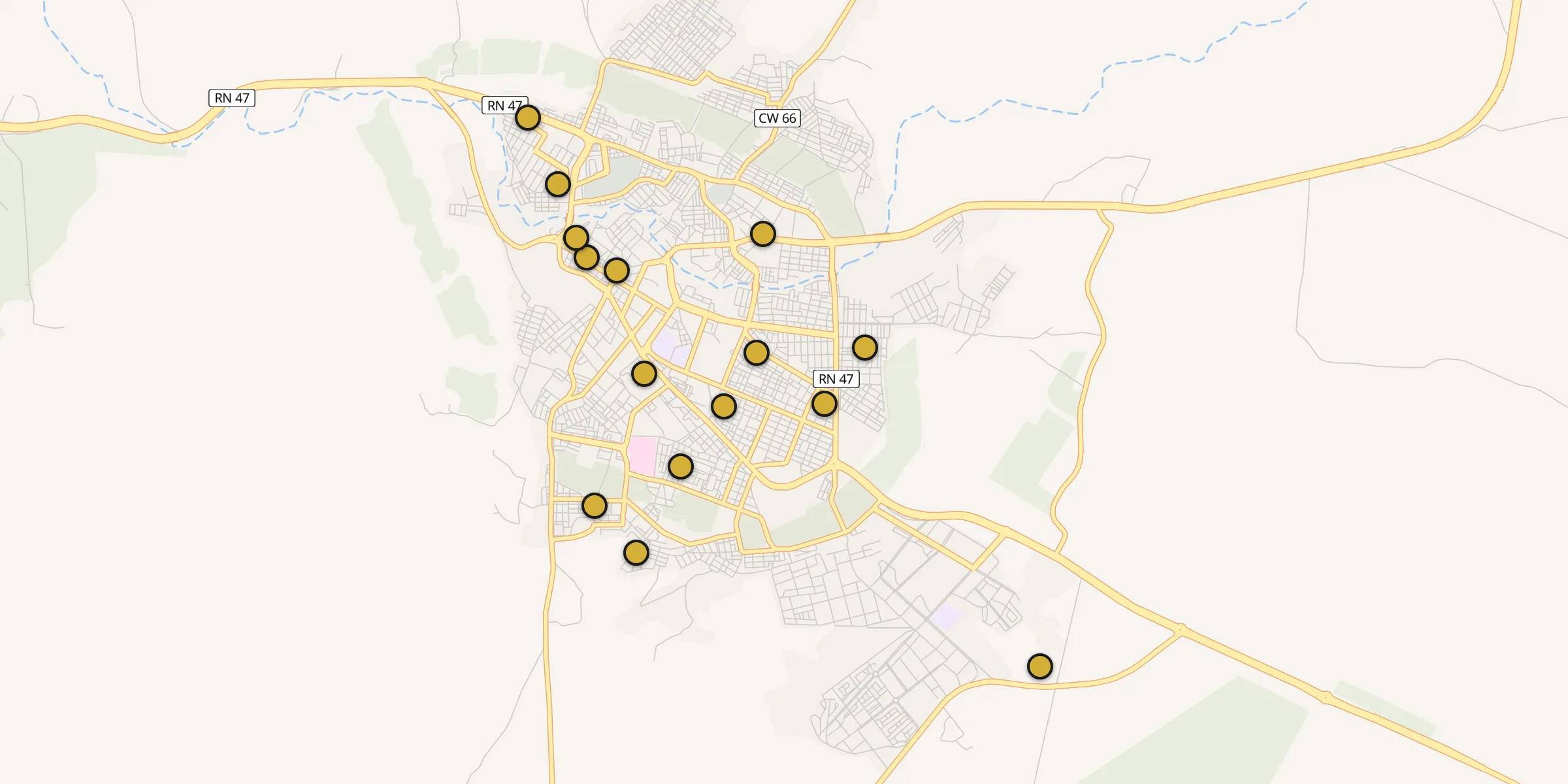 Plan des mosquées à El-Bayadh : cliquez sur un point pour voir la fiche