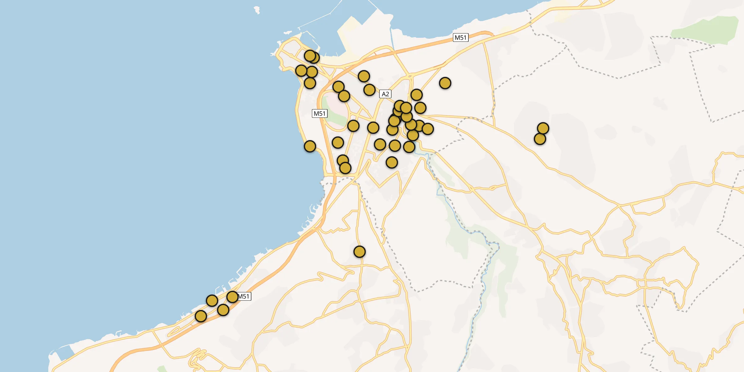 Carte des mosquées à Tripoli
