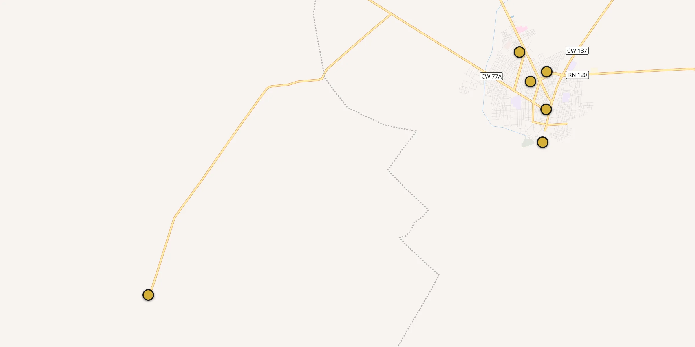 Plan des mosquées à Ksar Chellala : cliquez sur un point pour voir la fiche