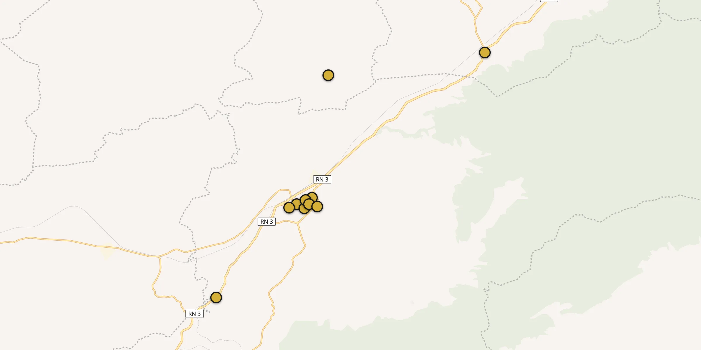 Plan des mosquées à Aïn Touta : cliquez sur un point pour voir la fiche