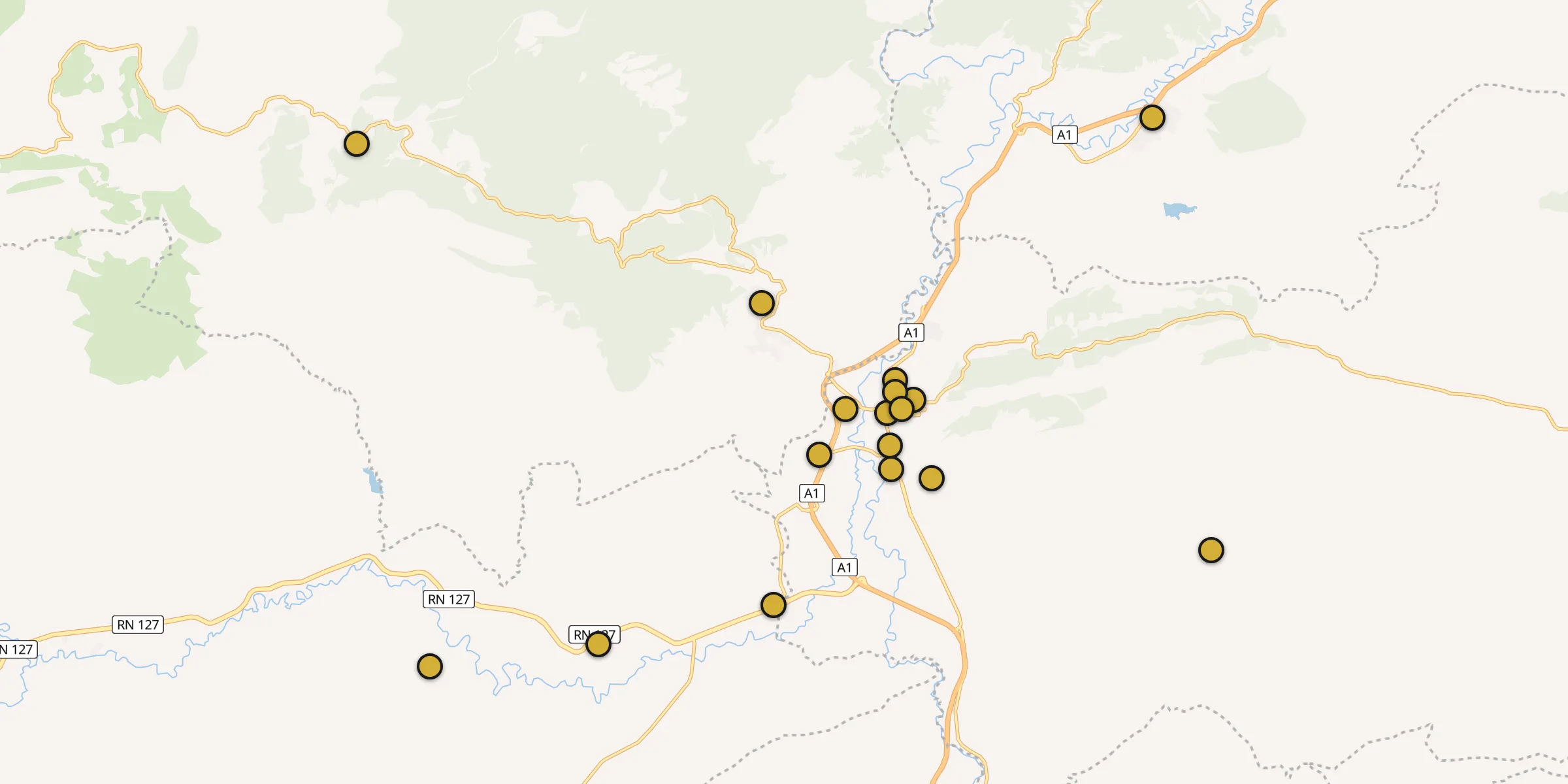 Plan des mosquées à Ksar el Boukhari : cliquez sur un point pour voir la fiche