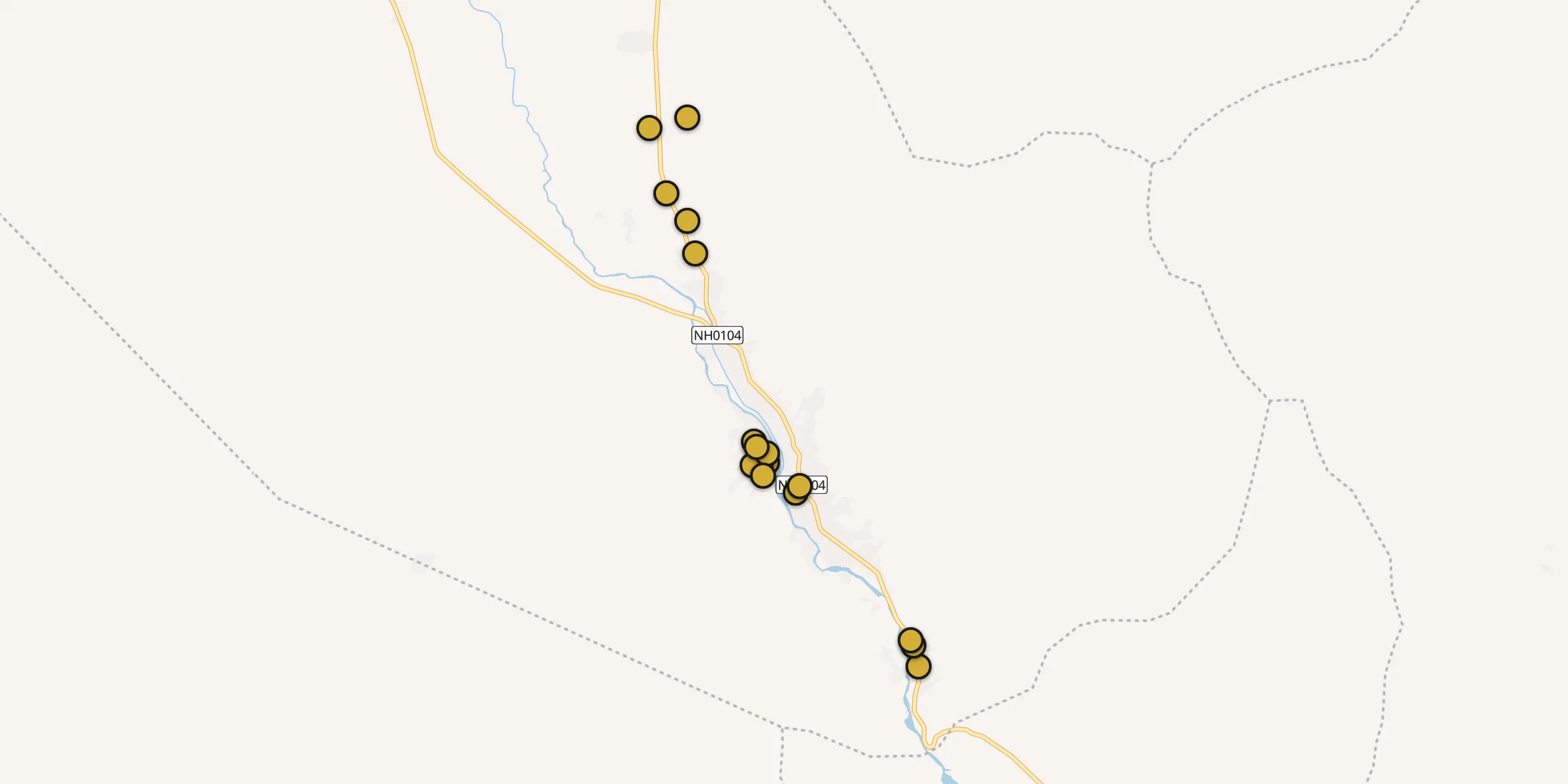 Plan des mosquées à Pul-e Khumrī : cliquez sur un point pour voir la fiche