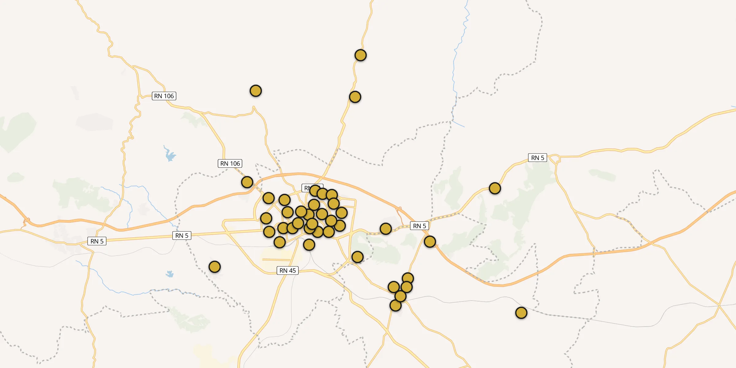Plan des mosquées à Bordj-Bou-Arreridj : cliquez sur un point pour voir la fiche
