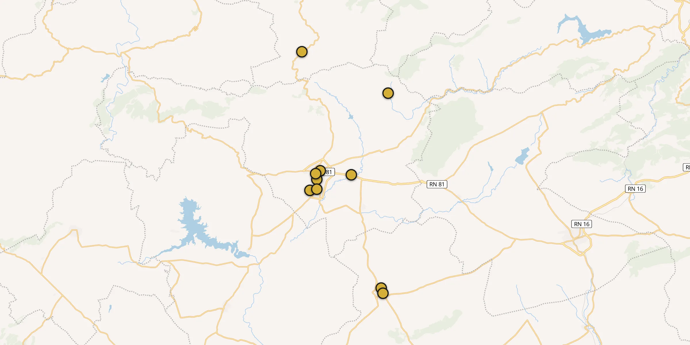 Plan des mosquées à Sedrata : cliquez sur un point pour voir la fiche